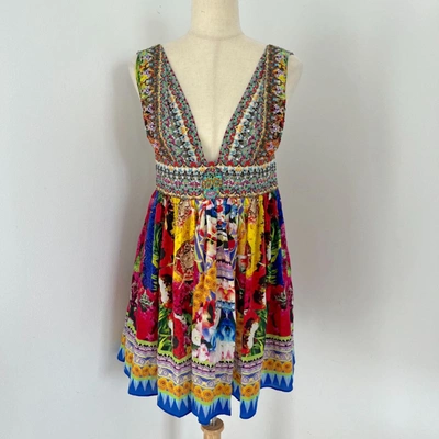 Pre-owned Camilla Printed Mini Silk Dress