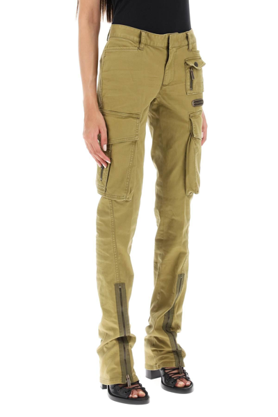 Shop Dsquared2 'flare Sexy Cargo' Pants In Khaki