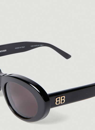 Shop Balenciaga Women Monaco Round Sunglasses In Black