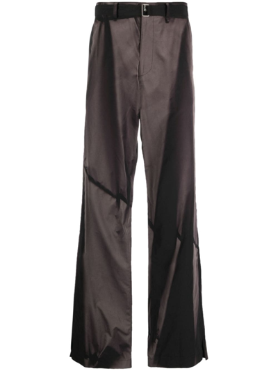 Shop Jiyongkim Sun-bleached Effect Straight-leg Trousers In Schwarz