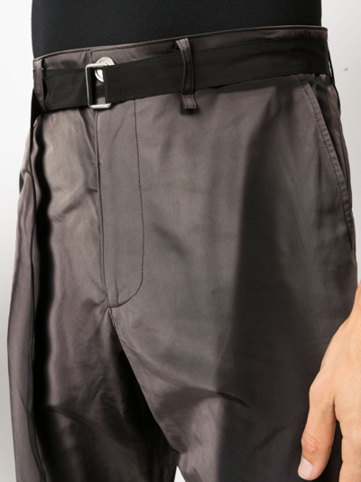 Shop Jiyongkim Sun-bleached Effect Straight-leg Trousers In Schwarz