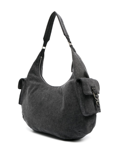 Shop Blumarine Multiple-pocket Denim Tote Bag In Grau