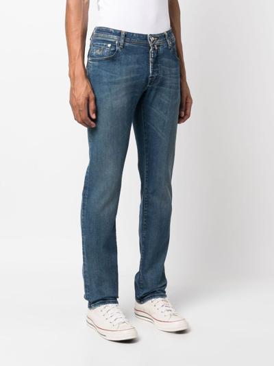 Shop Jacob Cohen Slim-cut Cotton Jeans In Blau