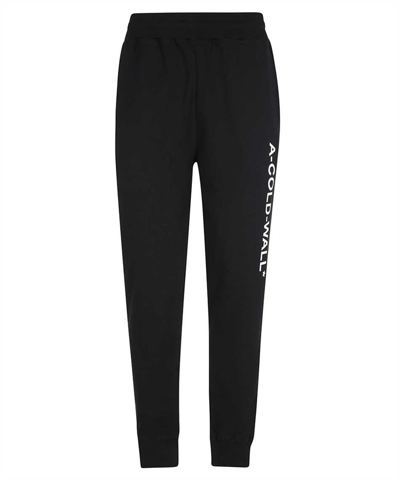 Shop A-cold-wall* A Cold Wall Essentials Logo Trousers In Black
