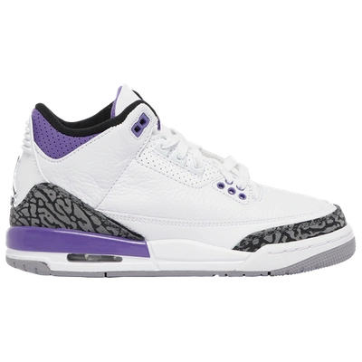 Shop Jordan Boys  Retro 3 In White/purple/black