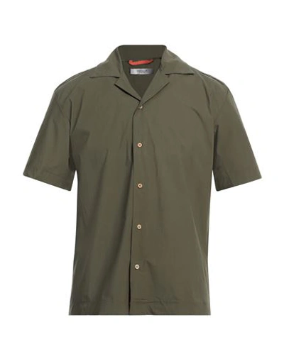 Shop Vandom Man Shirt Military Green Size S Cotton, Elastane