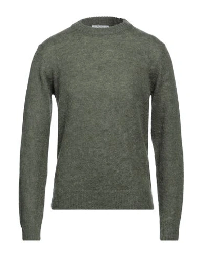 Shop Diktat Man Sweater Military Green Size L Mohair Wool, Acrylic, Polyamide