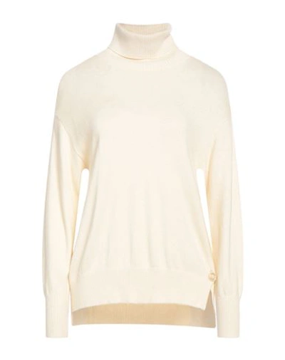 Shop Caractere Caractère Woman Turtleneck Ivory Size L Acrylic, Polyamide, Viscose, Cashmere In White