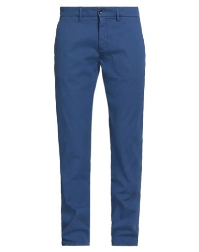 Shop Harmont & Blaine Man Pants Navy Blue Size 38 Cotton, Elastane