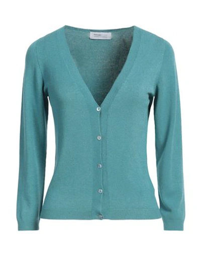 Shop Pianurastudio Woman Cardigan Turquoise Size S Viscose, Acrylic, Elastane In Blue