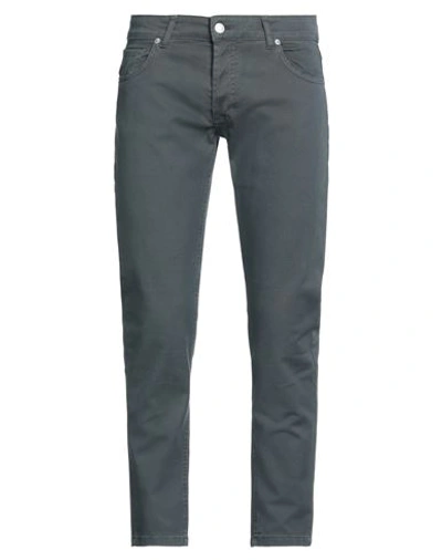 Shop Exte Man Denim Pants Grey Size 38 Cotton, Elastane