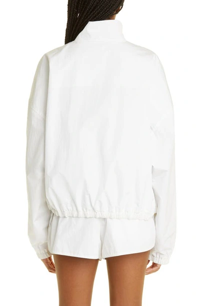 Shop Alexander Wang Puff Logo Track Jacket In 100 White