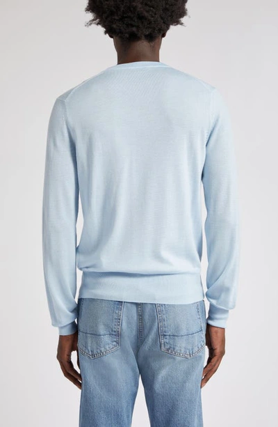 Shop Tom Ford Cashmere & Silk Crewneck Sweater In Sky Blue