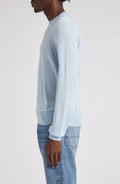 Shop Tom Ford Cashmere & Silk Crewneck Sweater In Sky Blue