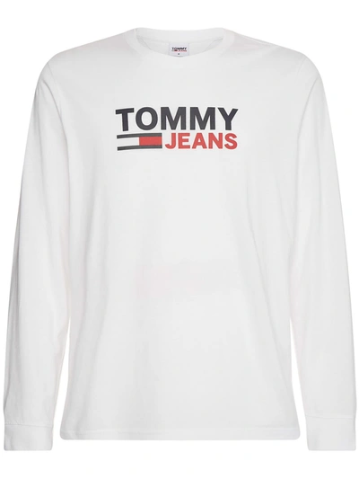 Shop Tommy Hilfiger Mens Logo Long-sleeve T-shirt In Multi