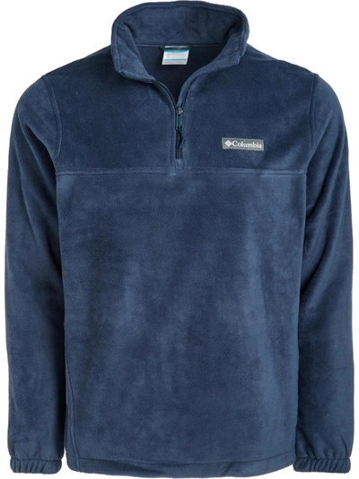 Shop Columbia Steens Mountain Mens Fleece Cold Weather 1/4 Zip Pullover In Blue