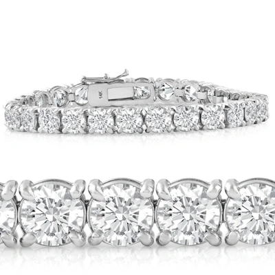 Pompeii3 20 Ct Lab Grown Diamond Tennis Bracelet 14k White Gold 7" In Multi