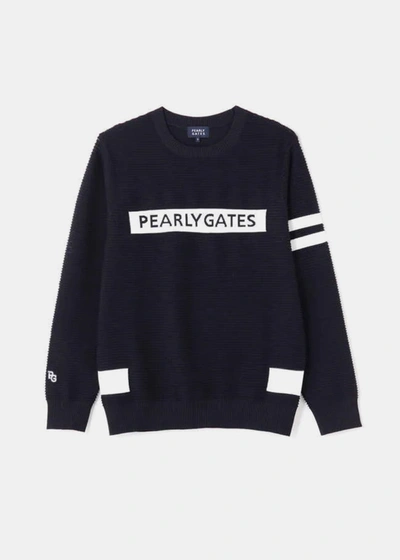 Shop Pearly Gates Navy Crewneck Knit Pullover