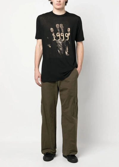 Shop Song For The Mute Black "1999 Hand" Slim Tee