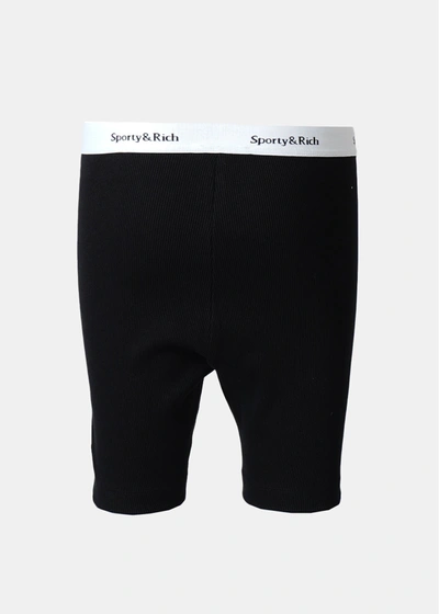 Shop Sporty And Rich Sporty & Rich Black Biker Shorts