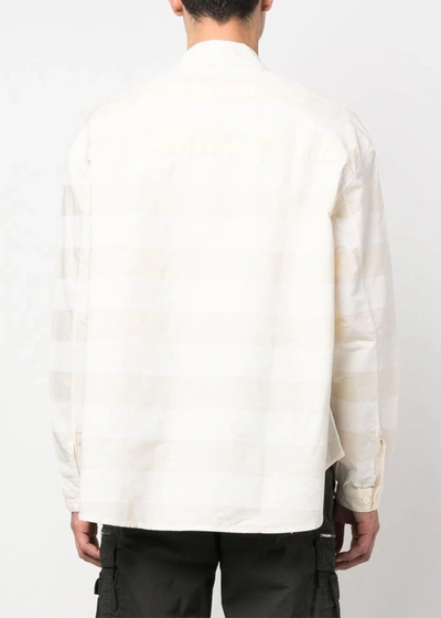 Shop Sunnei White Stripe-pattern Shirt In White Stripes