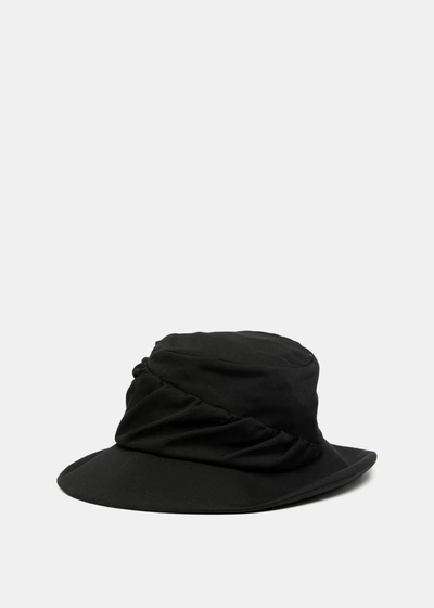Shop Y's Black Draped Bucket Hat