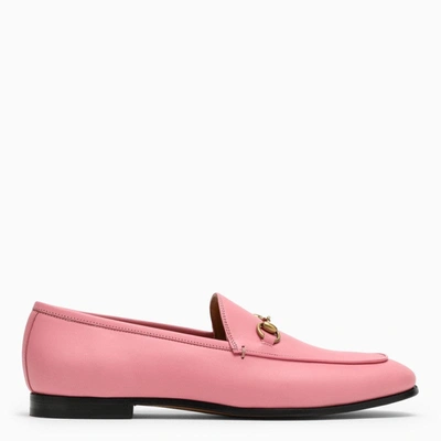 Shop Gucci Pink Jordaan Loafers Women