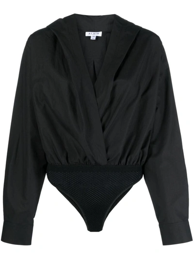 Shop Alaïa Alaia Turtleneck Bodysuit In Black