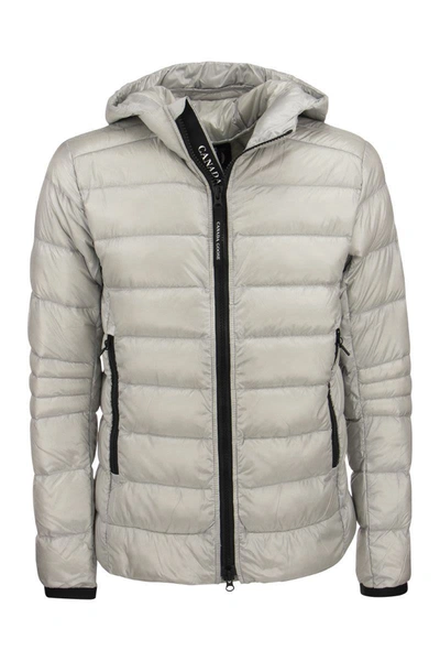 Shop Canada Goose Crofton - Hooded Down Jacket In Light Grey