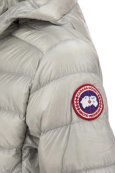 Shop Canada Goose Crofton - Hooded Down Jacket In Light Grey