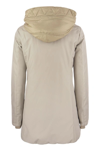 Shop Fay Toggle - Double Front Parka In Cream