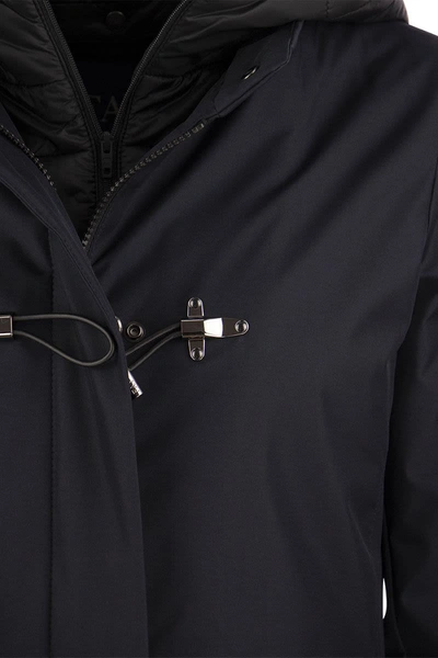 Fay Toggle - Double Front Parka In Navy
