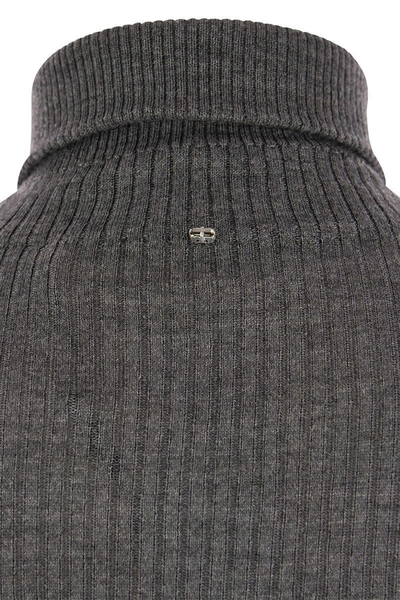 Shop Sportmax Flavia - Turtleneck Sweater In Virgin Wool In Grey