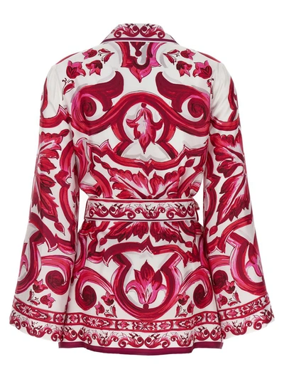 Shop Dolce & Gabbana Maiolica Shirt In Fuchsia