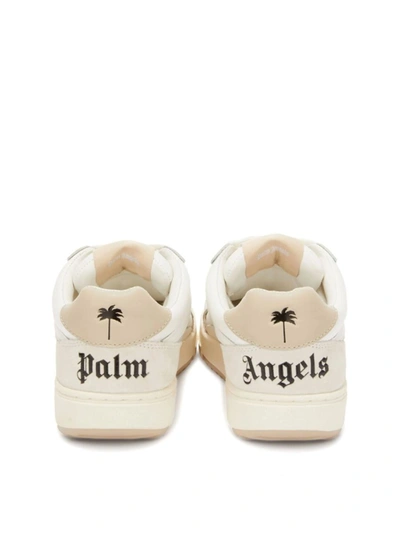 Shop Palm Angels University Origin Logo Sneakers In White