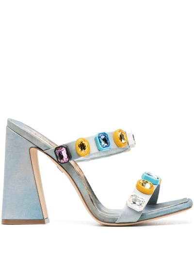 Shop Roberto Cavalli Wild Leda Print Sandals In Multicolour