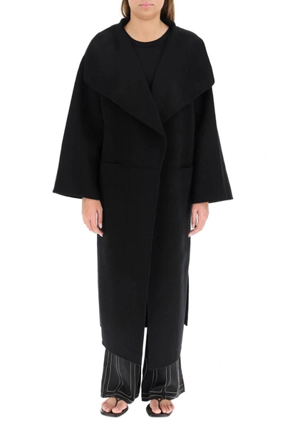 Shop Totême Toteme Signature Wool And Cashmere Coat In Black