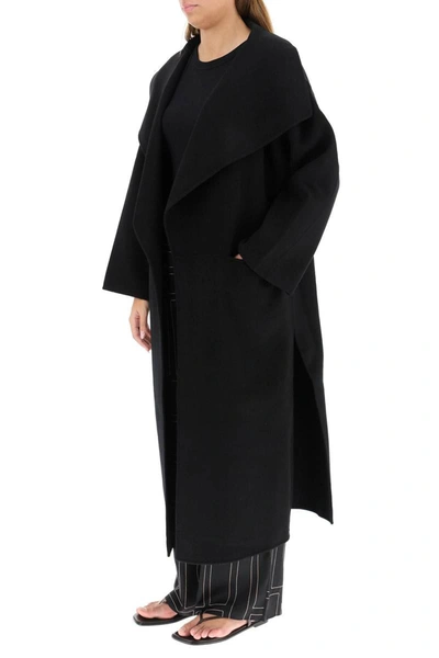 Shop Totême Toteme Signature Wool And Cashmere Coat In Black