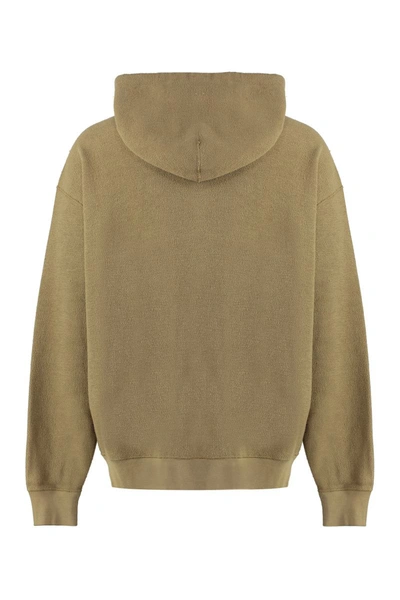 Shop Dolce & Gabbana Logo Print Hoodie In Sand