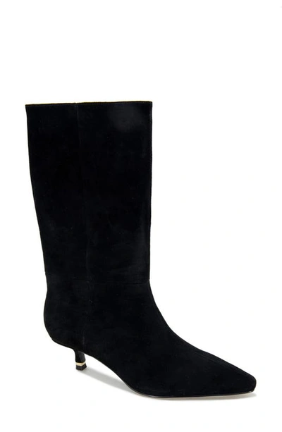 Shop Kenneth Cole Meryl Pointed Toe Boot In Black Suede