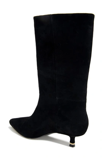 Shop Kenneth Cole Meryl Pointed Toe Boot In Black Suede