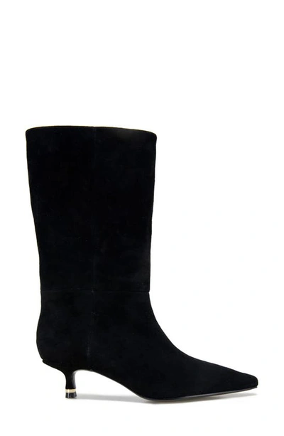 Shop Kenneth Cole Meryl Pointed Toe Boot In Black Suede
