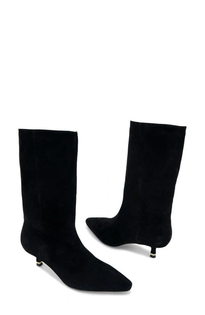 Shop Kenneth Cole Meryl Pointed Toe Boot In Black Suede