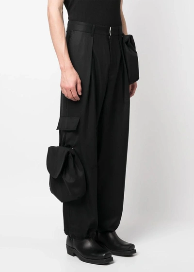 Shop Ader Error Black Cargo Pants