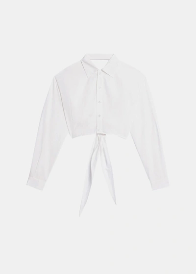 Shop Ami Alexandre Mattiussi White Wraparound Shirt