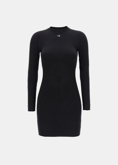 Shop Balenciaga Black Long Sleeve Mini Tight Dress