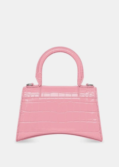Shop Balenciaga Pink Hourglass Xs Bag In Sweet Pink