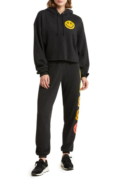 Shop Aviator Nation Smiley Sunset Sweatpants In Black