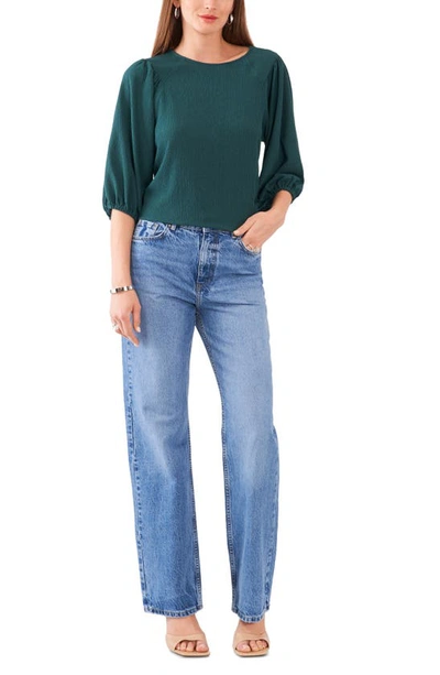 Shop Vince Camuto Puff Sleeve Top In Emerald