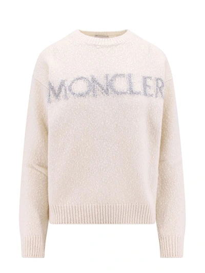 Shop Moncler Sweater In White